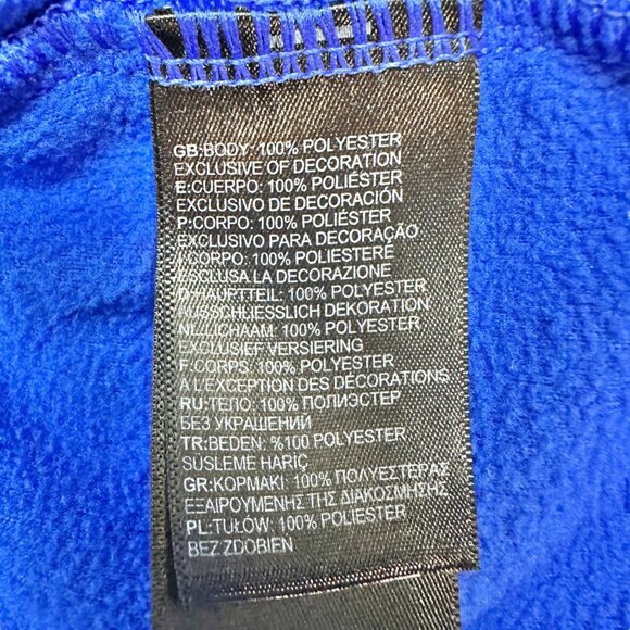 The North Face Fleece Pullover Mens M Blue Black Quarter-Zip Lightweight Soft LS - Picture 5 of 8